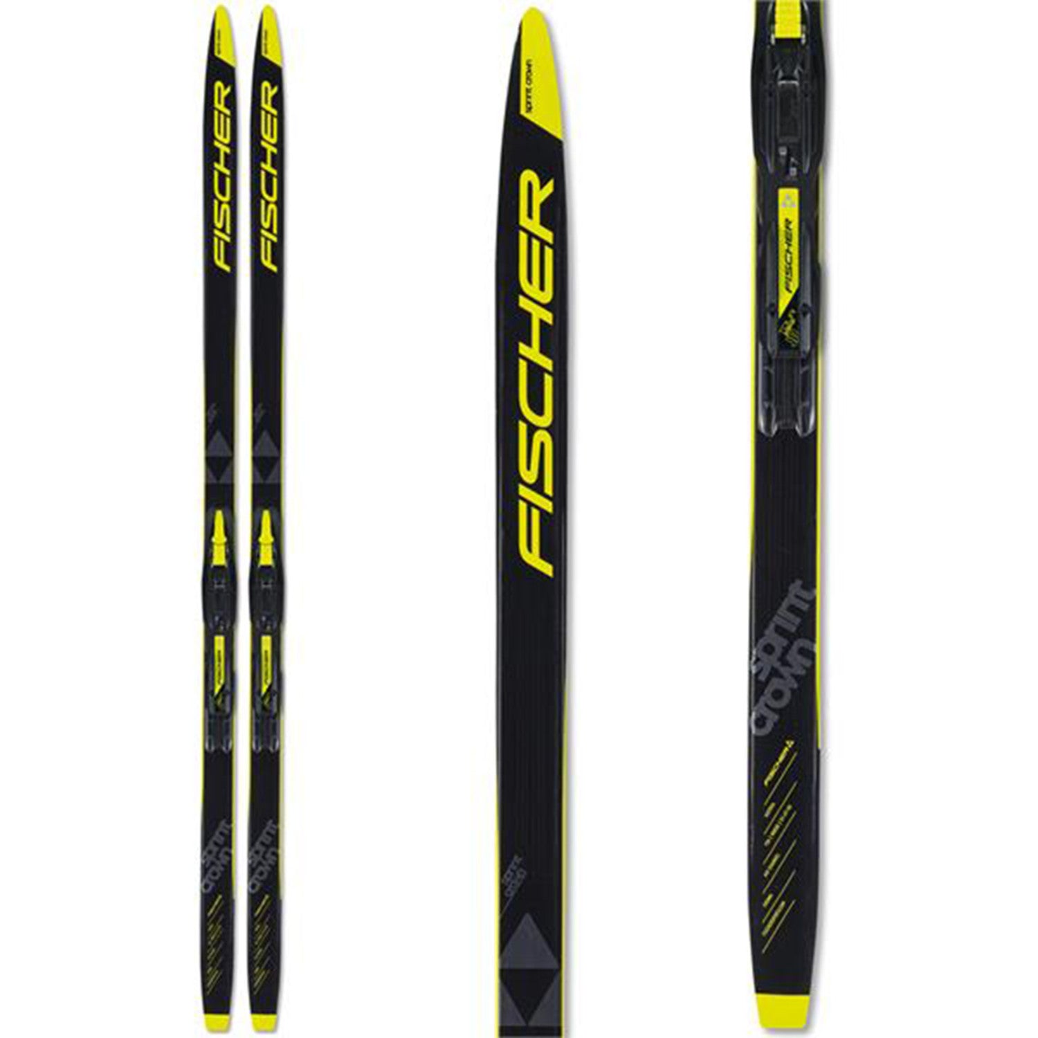 Fischer Sprint Crown Jr Cross Country Skis w/Tour Step-In Jr IFP