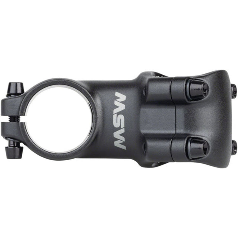 Load image into Gallery viewer, MSW 25 Stem - 60mm, 31.8 Clamp, +/-25, 1-1/8", Aluminum, Black