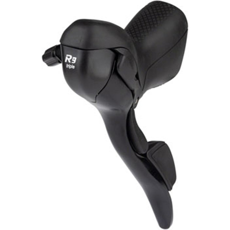 Load image into Gallery viewer, microSHIFT R9 Left Drop Bar Shift Lever - Triple, Shimano Compatible, Black
