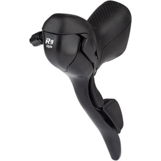 microSHIFT R9 Left Drop Bar Shift Lever - Triple, Shimano Compatible, Black