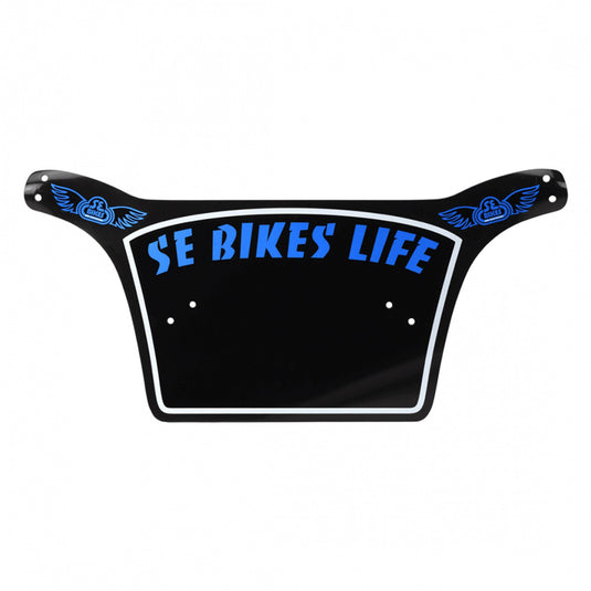 SE Bikes Life Number Plate Black/White/Blue