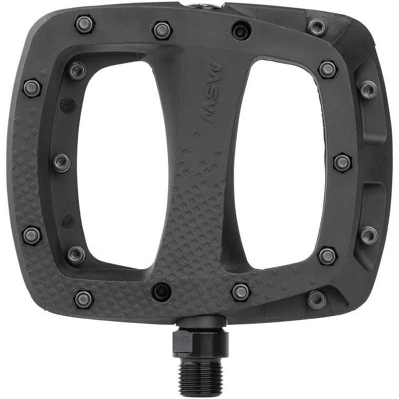 Load image into Gallery viewer, MSW Thump Pedals with Replaceable Pins - Platform, Composite, 9/16", Black
