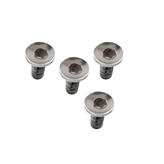 BikeFit Cleat Screws, 4-Pack, 8mm, Universal / Look / Shimano Compatible, 4mm Hex, M5 X 0.8