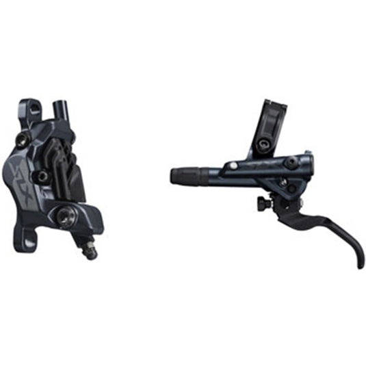 Shimano SLX BL-M7100/BR-M7120 Disc Brake and Lever - Front, Hydraulic, Post Mount, 4-Piston, Black