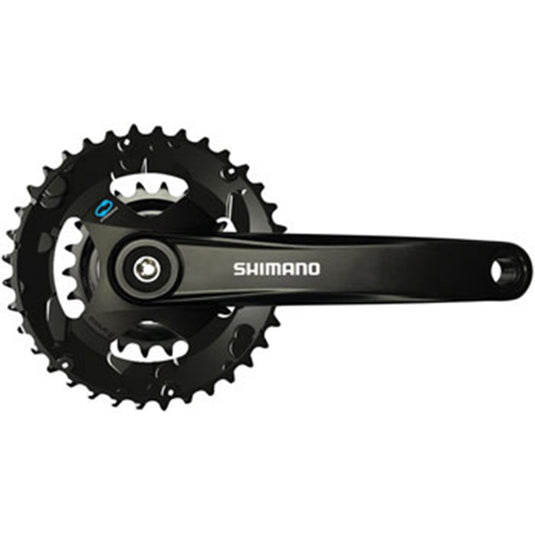 Shimano FC-M315-B2 Crankset - 175mm, 7/8-Speed, Riveted, JIS Square Taper Spindle Interface, 51.8mm Chainline, Black