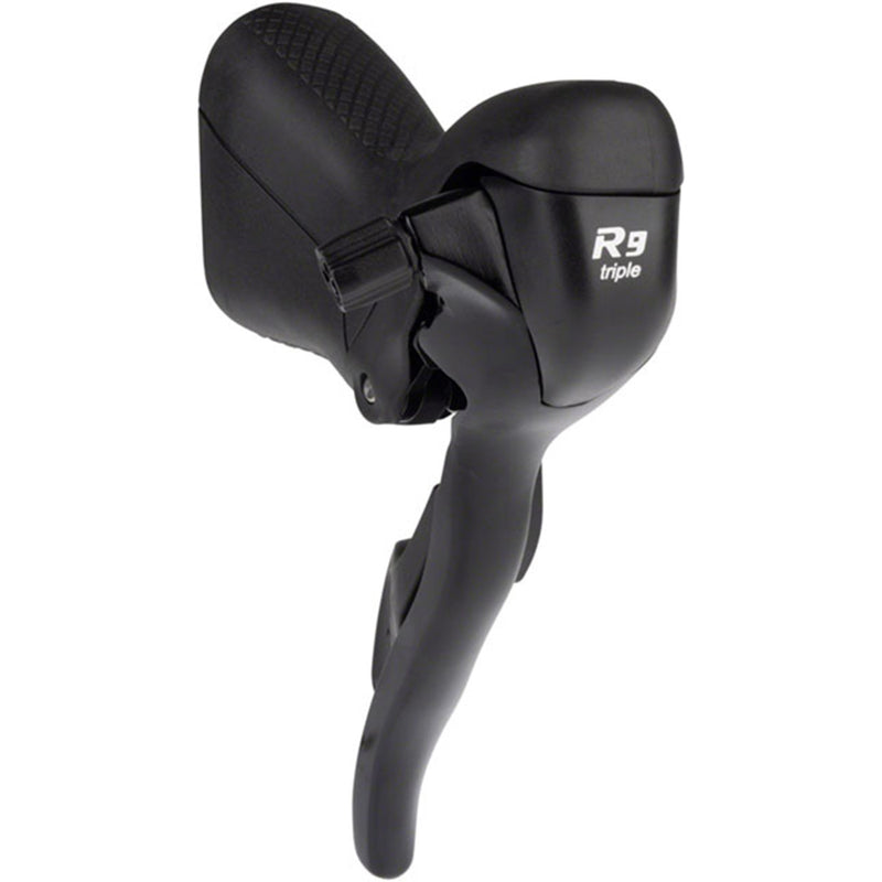 Load image into Gallery viewer, microSHIFT R9 Left Drop Bar Shift Lever - Triple, Shimano Compatible, Black

