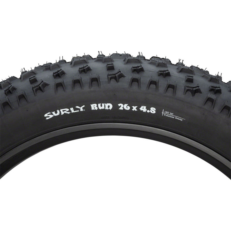 Load image into Gallery viewer, Surly Bud Tire - 26 x 4.8, Tubeless, Folding, Black, 120tpi
