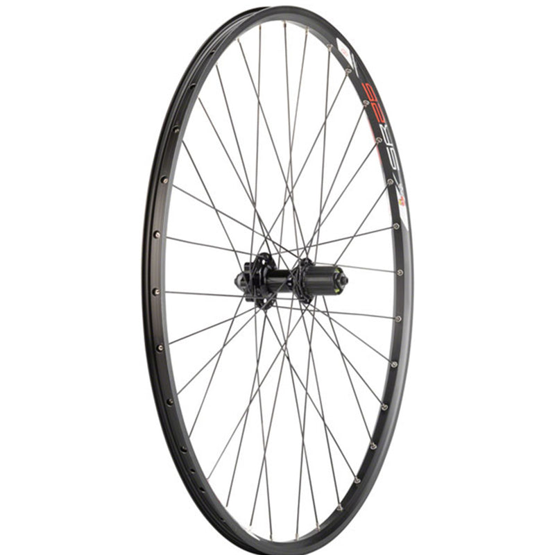 Load image into Gallery viewer, Quality Wheels Value Double Wall Series Disc Rear Wheel - 29", QR x 135mm, 6-Bolt, HG 10, Black, Clincher, 32H

