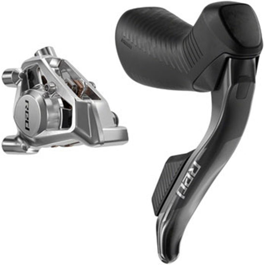 SRAM RED eTap AXS HRD Shift/Brake Lever and Hydraulic Disc Caliper - Right/Rear, Flat Mount 20mm Offset, 1800mm Hose, Black, E1