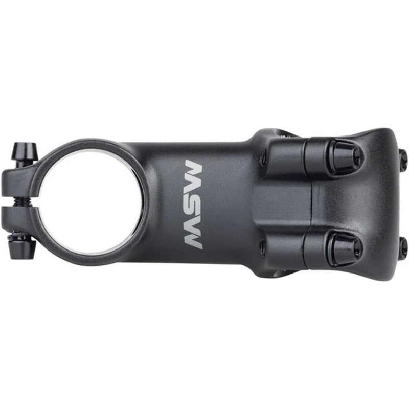 Load image into Gallery viewer, MSW 25 Stem - 70mm, 31.8 Clamp, +/-25, 1-1/8", Aluminum, Black
