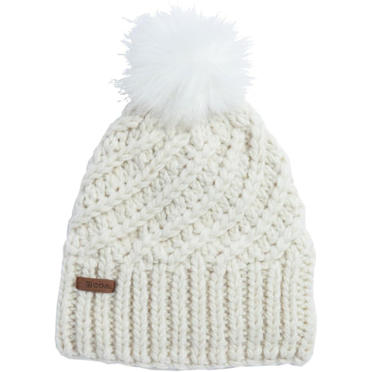 Coal Women's The Maizy Knit Faux Fur Pom Beanie