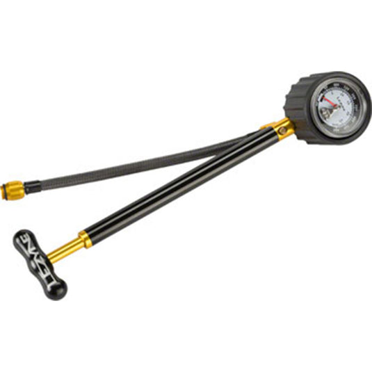 Lezyne Shock Drive Pump with Braided Hose and 400psi Gauge, Black