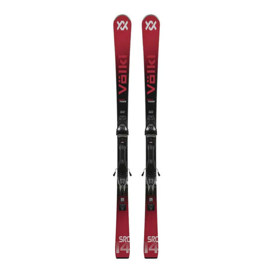Volkl Racetiger SRC Skis w/vMotion 11 Black/Flo Red Bindings 2026