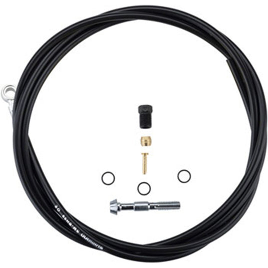 Shimano SM-BH59-SB Low Pressure Disc Brake Hose Kit - Normal Silver Banjo Caliper Connector, 1700mm, Black