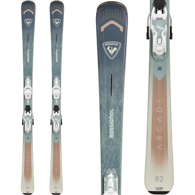 Load image into Gallery viewer, Rossignol Women's Arcade 82 Skis w/Xpress 11 GW B83 White Almond Bindings 2026
