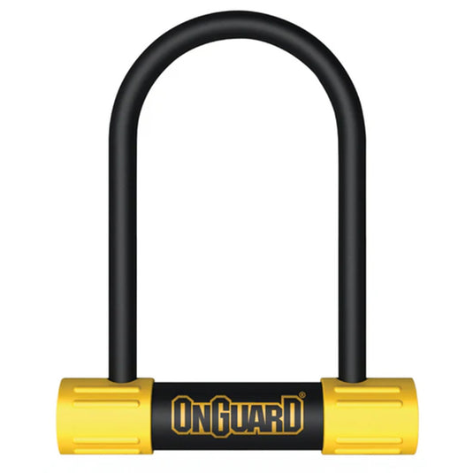 OnGuard BullDog Series U-Lock - 3.5 x 5.5", Keyed, Black/Yellow, Includes bracket