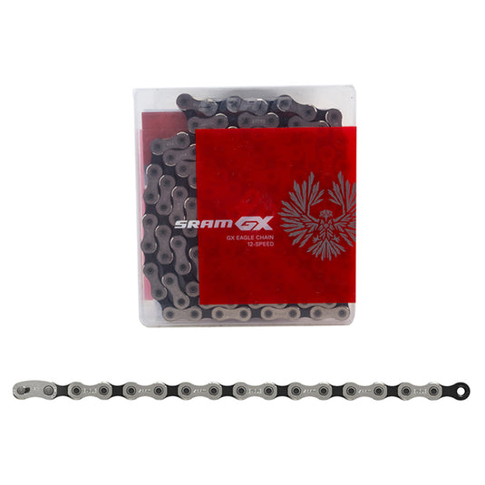 SRAM GX Eagle Chain - 12-Speed, 126 Links, Silver/Gray