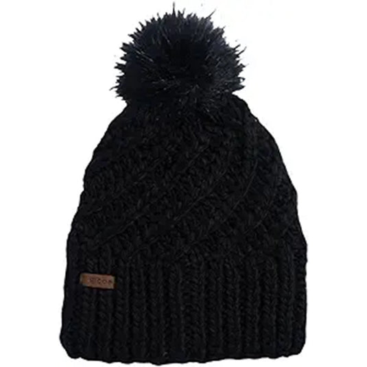 Coal Women's The Maizy Knit Faux Fur Pom Beanie