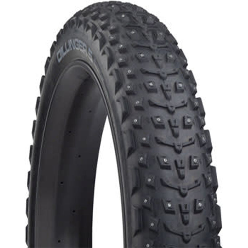 Load image into Gallery viewer, 45NRTH Dillinger 5 Tire - 27.5 x 4.5, Tubeless, Folding, Black, 120 TPI, 252 Concave Carbide Aluminum Studs
