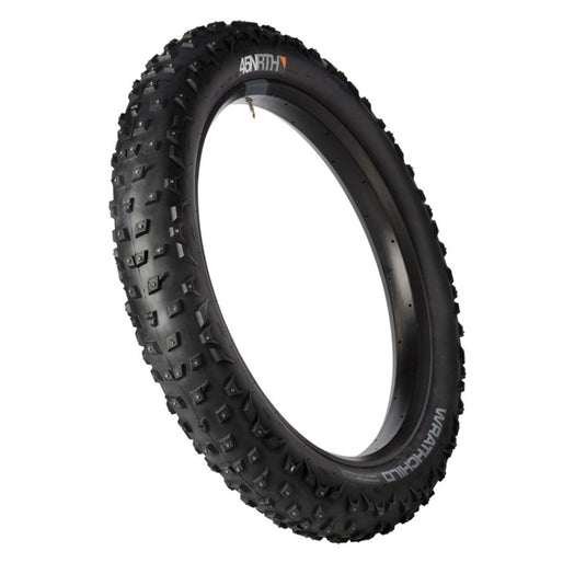 45NRTH Wrathchild Tire - 26 x 4.6, Tubeless, Folding, Black, 120 TPI, 224 XL Concave Carbide Aluminum Studs