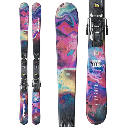 Nordica Kids' Unleashed J Skis w/Jr 7.0 FDT WB Bindings 2027