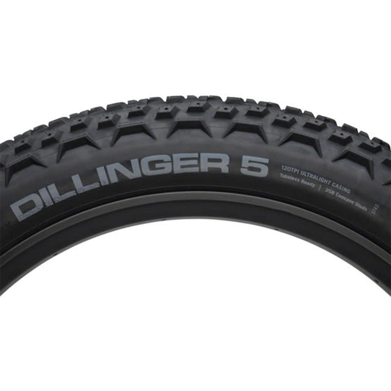 Load image into Gallery viewer, 45NRTH Dillinger 5 Tire - 27.5 x 4.5, Tubeless, Folding, Black, 120 TPI, Custom Studdable
