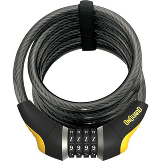 OnGuard Doberman Combo Cable Lock Gray/Black/Yellow