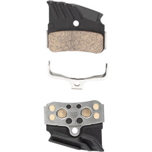 Shimano N04C-MF Disc Brake Pads and Springs - Metal Compound, Finned Alloy and Stainless Steel Back Plate, One Pair