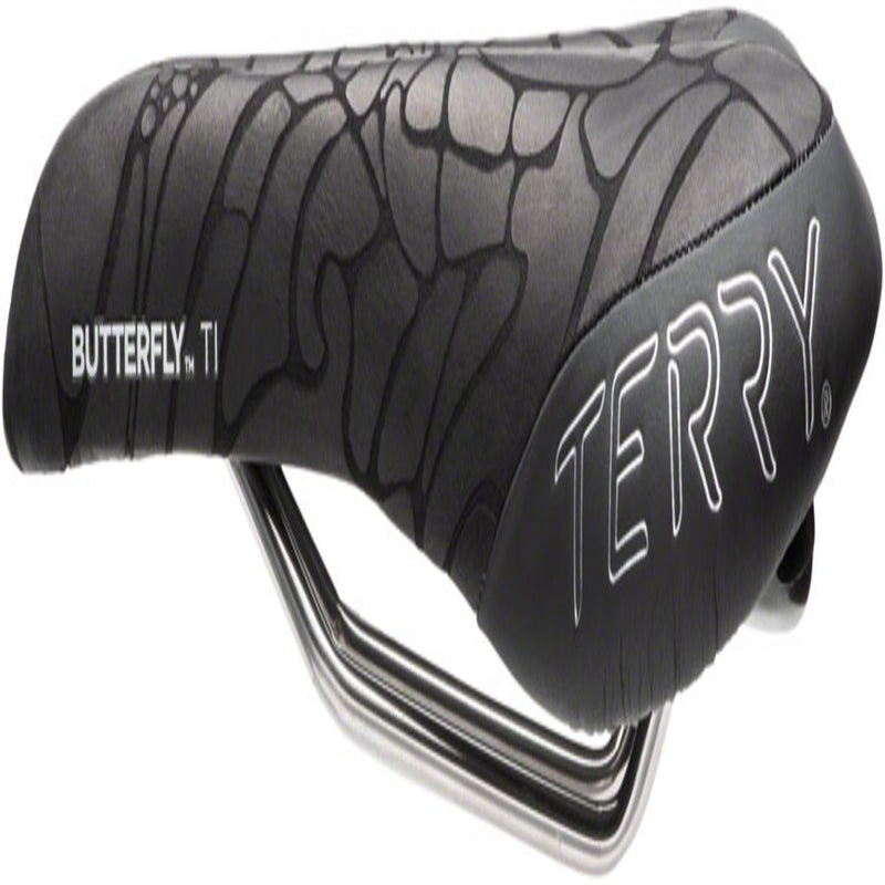 Load image into Gallery viewer, Terry Butterfly Ti Saddle - Titanium, Black, Women's
