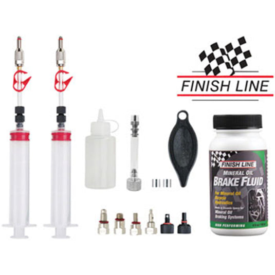 Jagwire Pro Mineral Oil Bleed Kit - Shimano, Magura, Tektro, TRP, Hayes, Adapters Included
