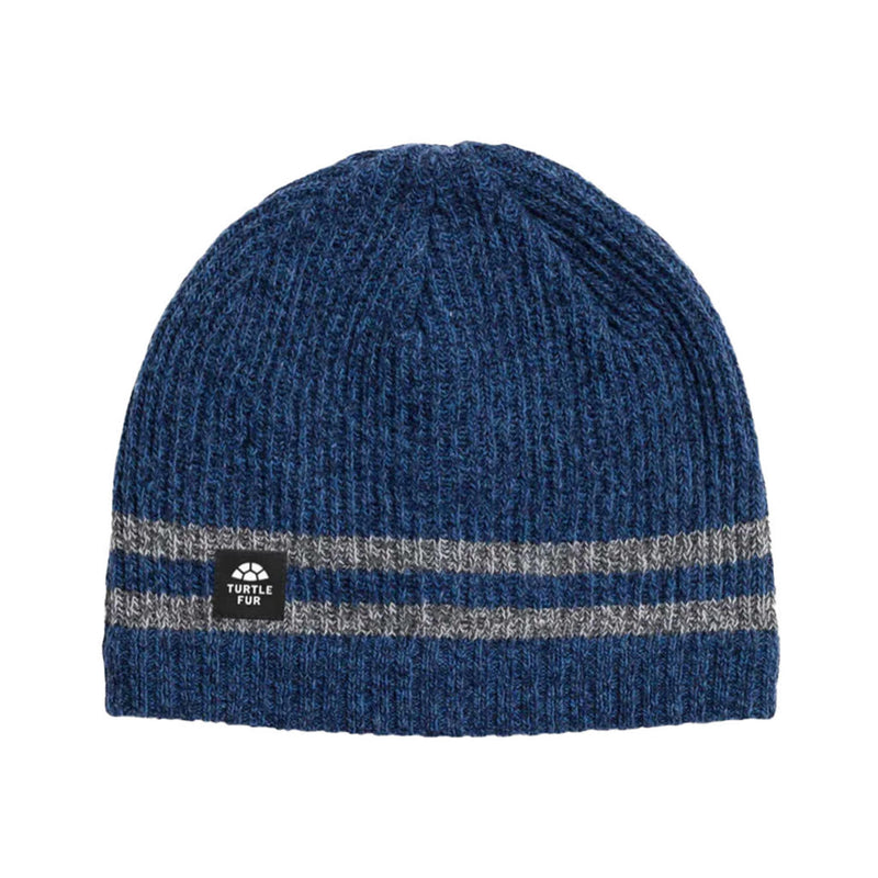 Load image into Gallery viewer, Turtle Fur Ocean Ragg Wool Mr Happy Beanie
