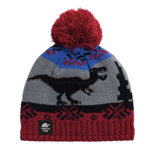 Turtle Fur Kids' Nordic Dino Pom Beanie