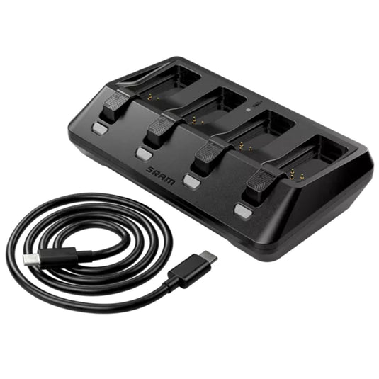 SRAM AXS eTap 4-Port Battery Base Charger - Includes USB-C Cord (Batteries not included)