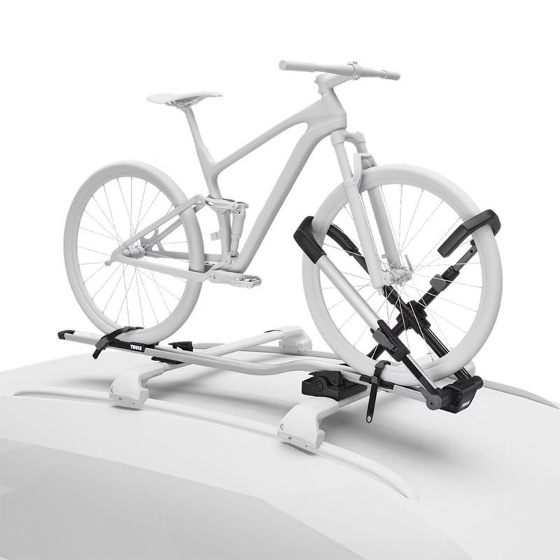 Load image into Gallery viewer, Thule UpRide Roof Top Bike Rack Wheel Mount Black/Aluminium
